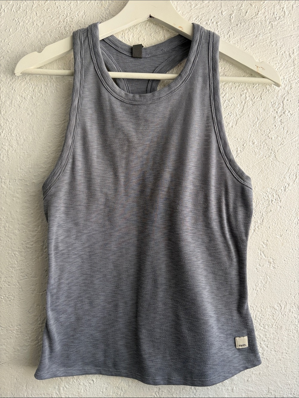 Vuori Grey Ribbed Tank Top